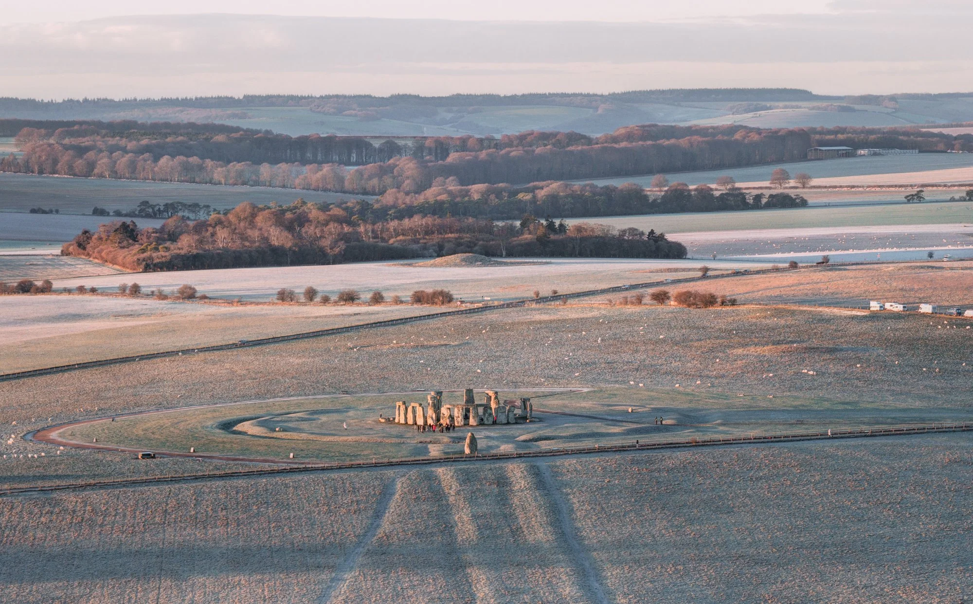 Stonehenge looking south towards Avon 