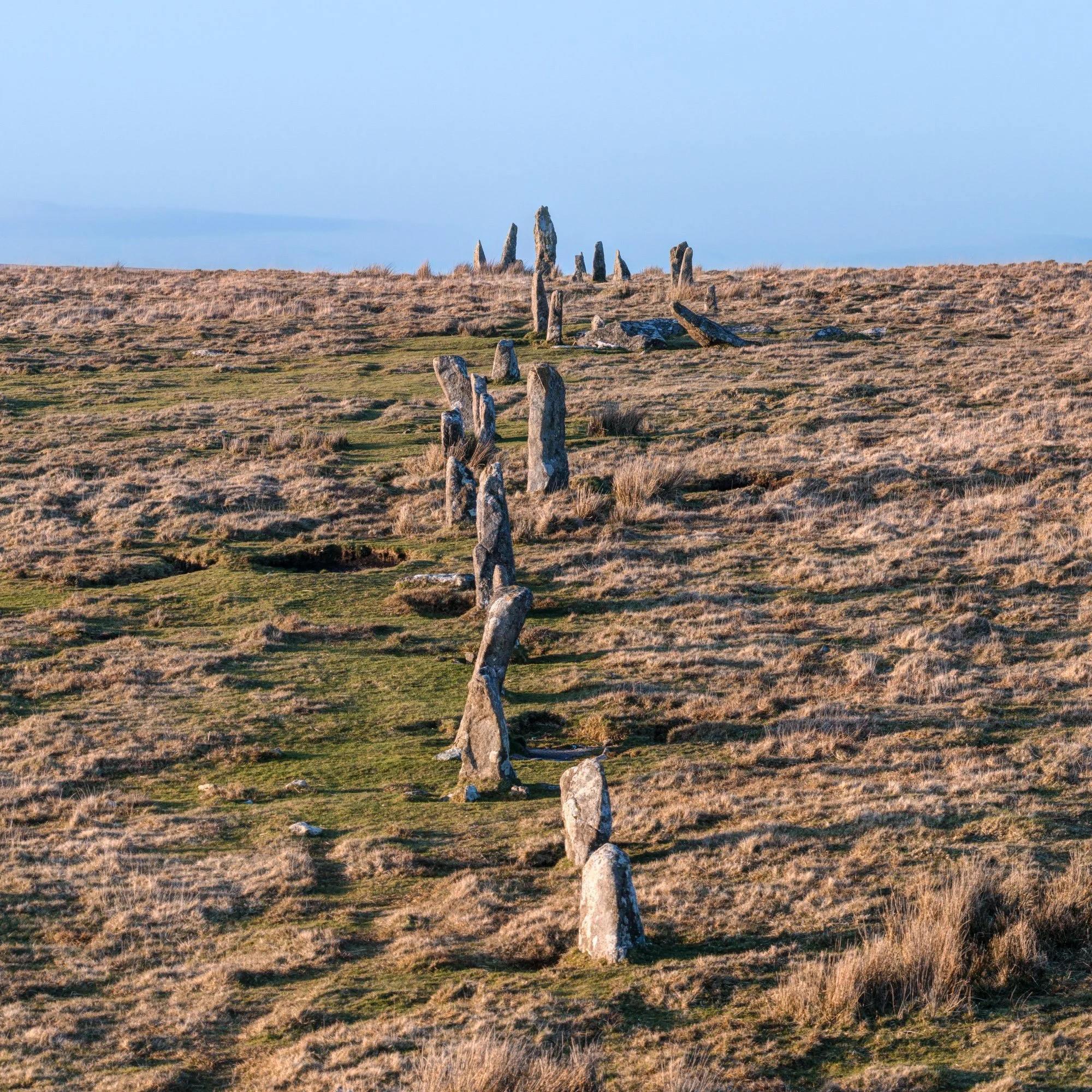 Stalldown Stone Row, South Dartmoor