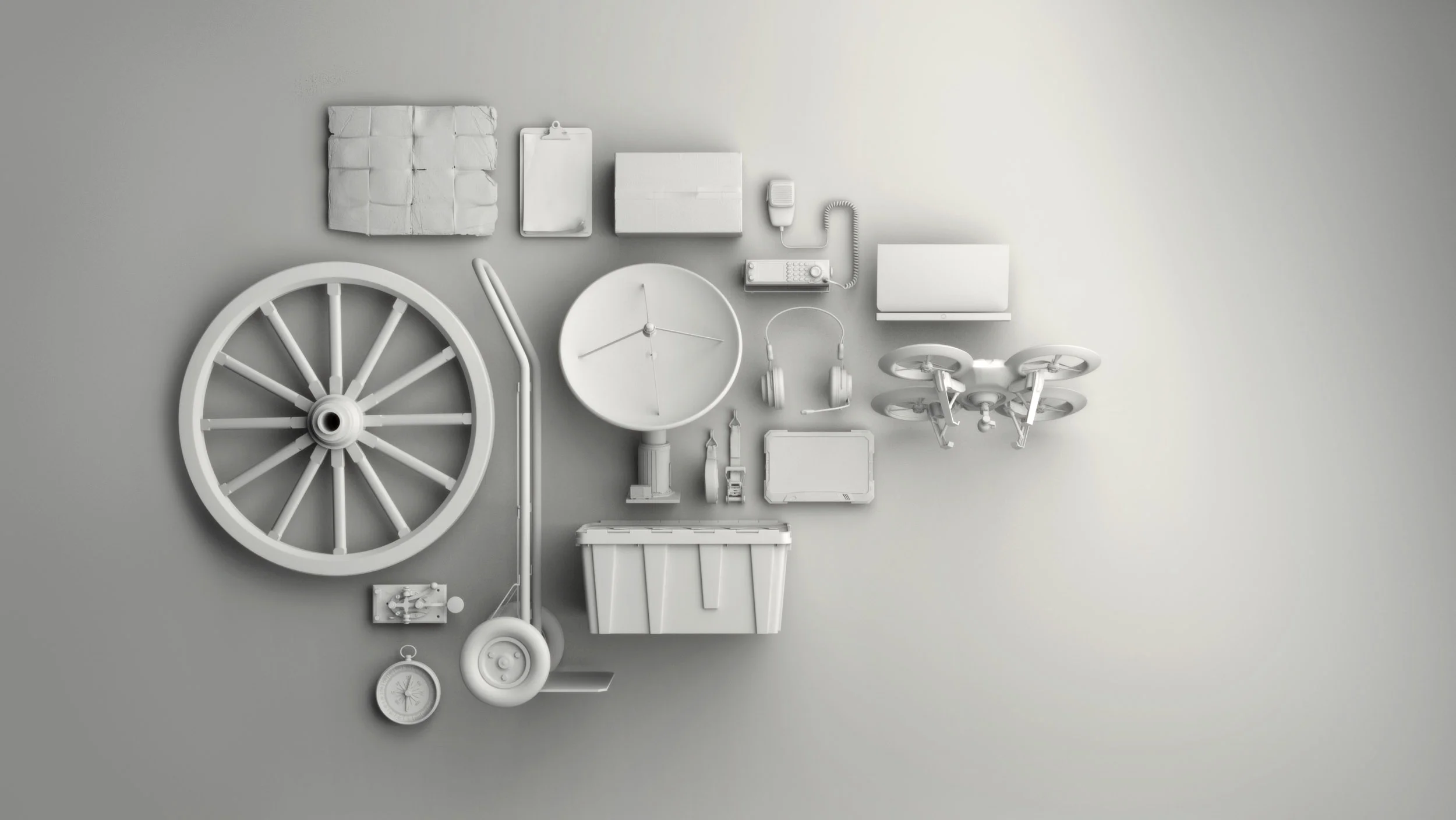 Intermediate "clay" renders.