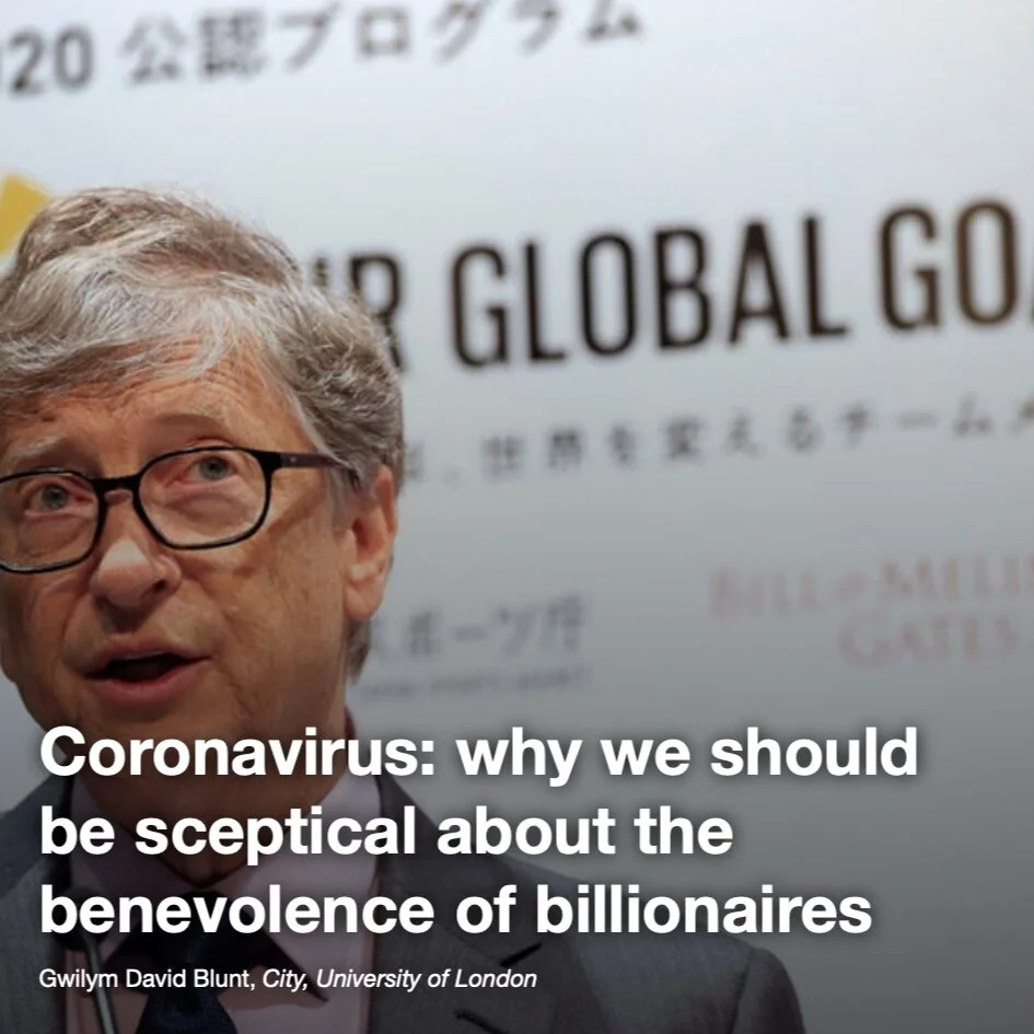 Coronavirus: why we should be sceptical about the benevolence of billionaires