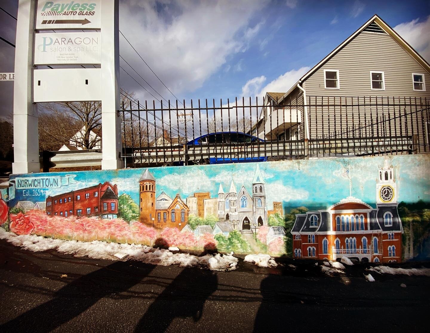 Have you seen this mural in Norwichtown? #townhall #rosecity #publicart #lovewhereyoulive