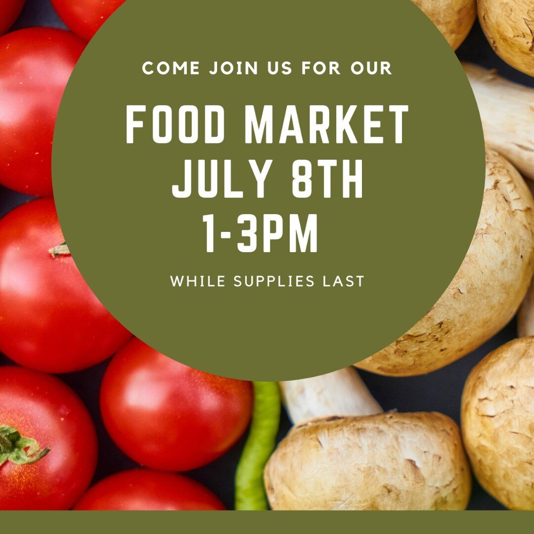 We are excited to restart our Thursday Food Market!  It's free and made possible by our partnership with Loaves &amp; Fishes GVL!  @loavesfishesgvl