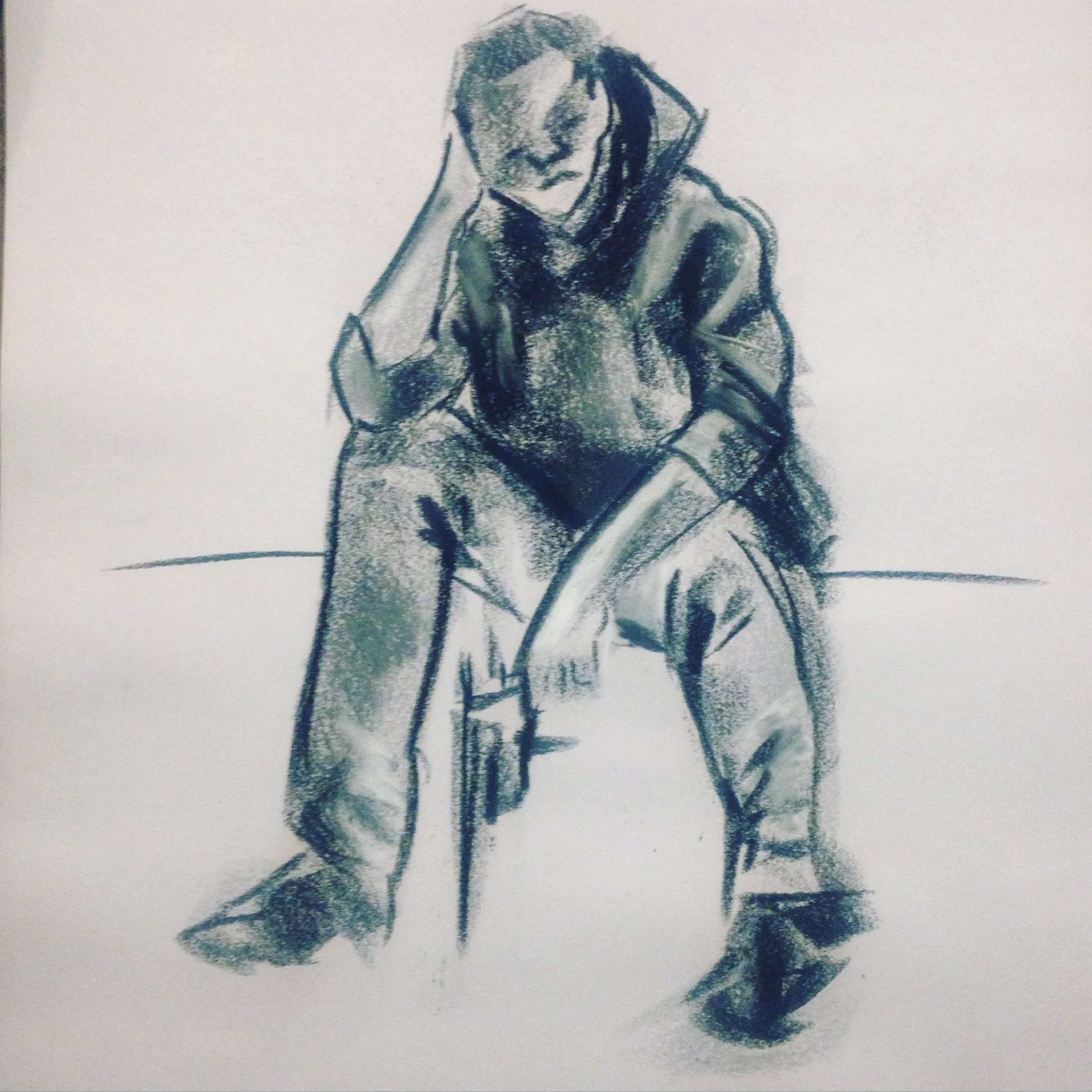 Life Drawing - Pastel on 18x24 newsprint