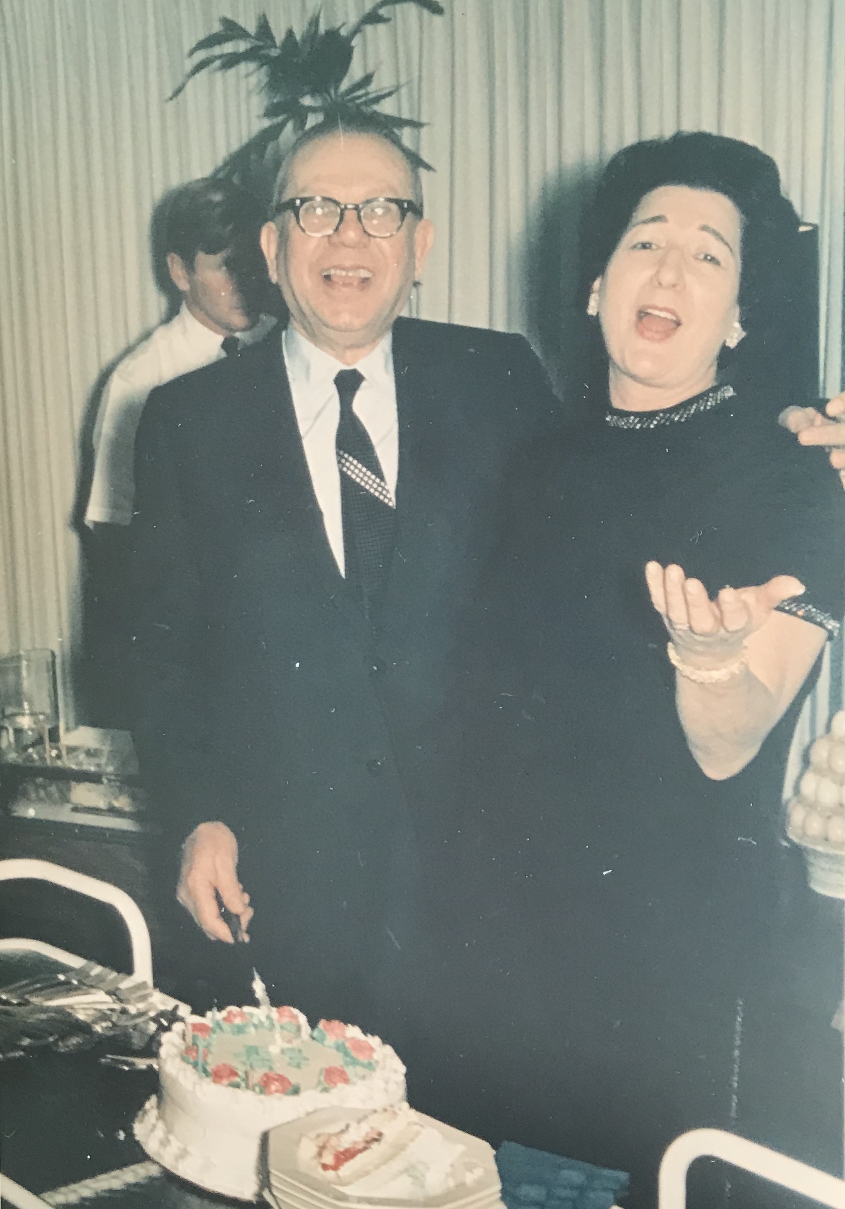 Evelyn & Saul Reinfeld celebrating their 40th wedding anniversary, 1968.