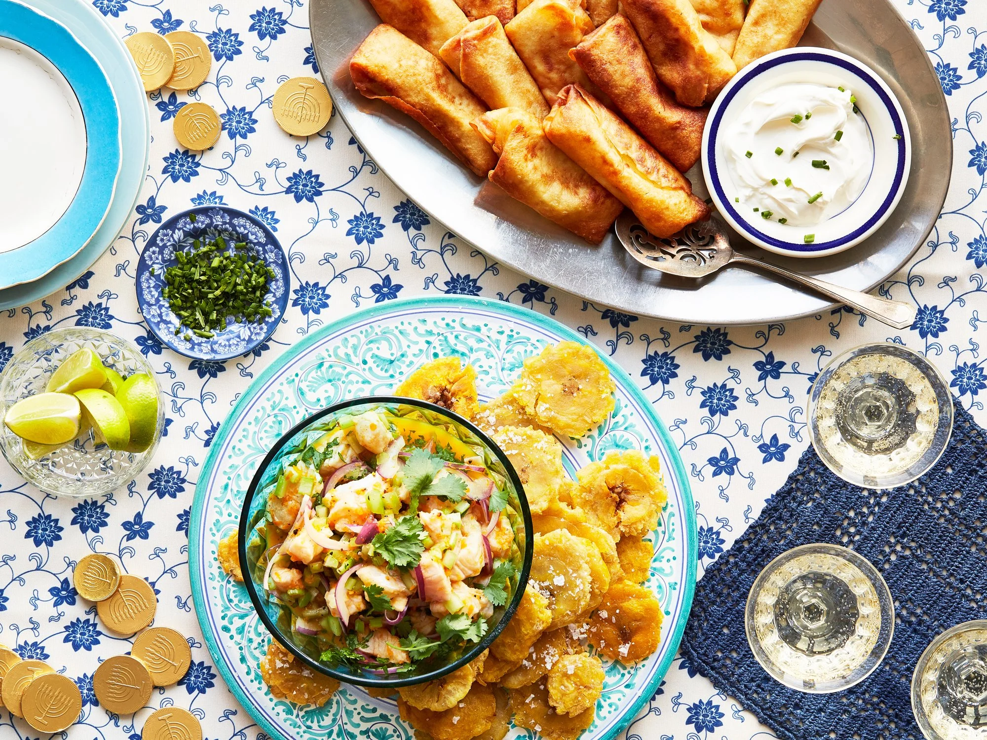 Blintzes, Tostones, and Ceviche, This Family’s Hanukkah Spread Is a Map of Their History