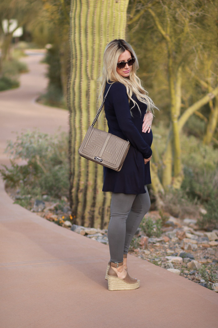 How to Style Faux Leather Maternity Leggings — Live Love Blank