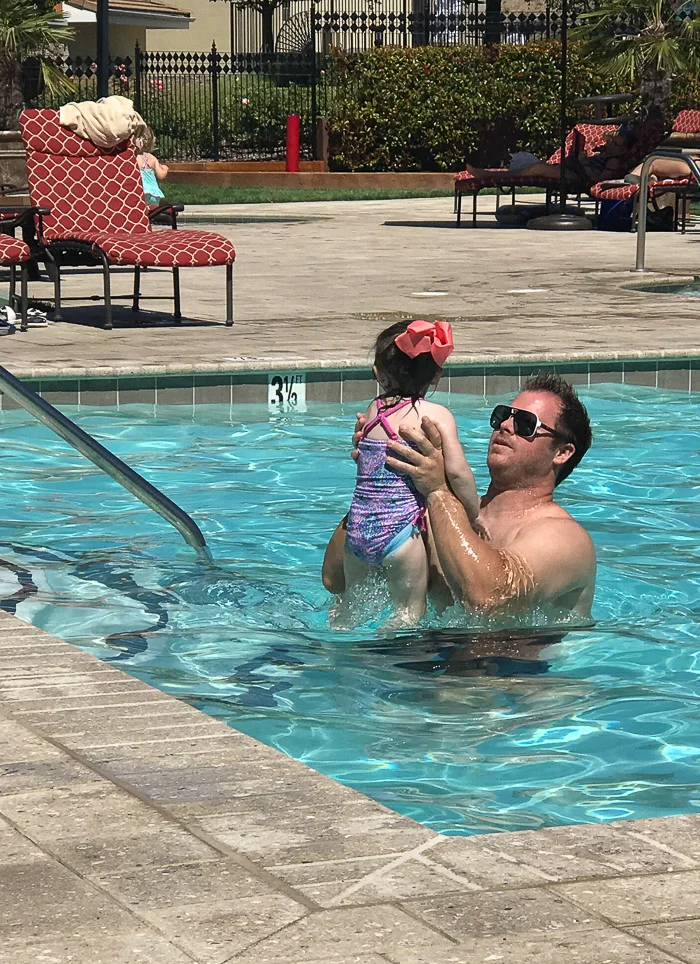 Thank God for daddy an always taking her in...poor honey barely gets to rest around the pool