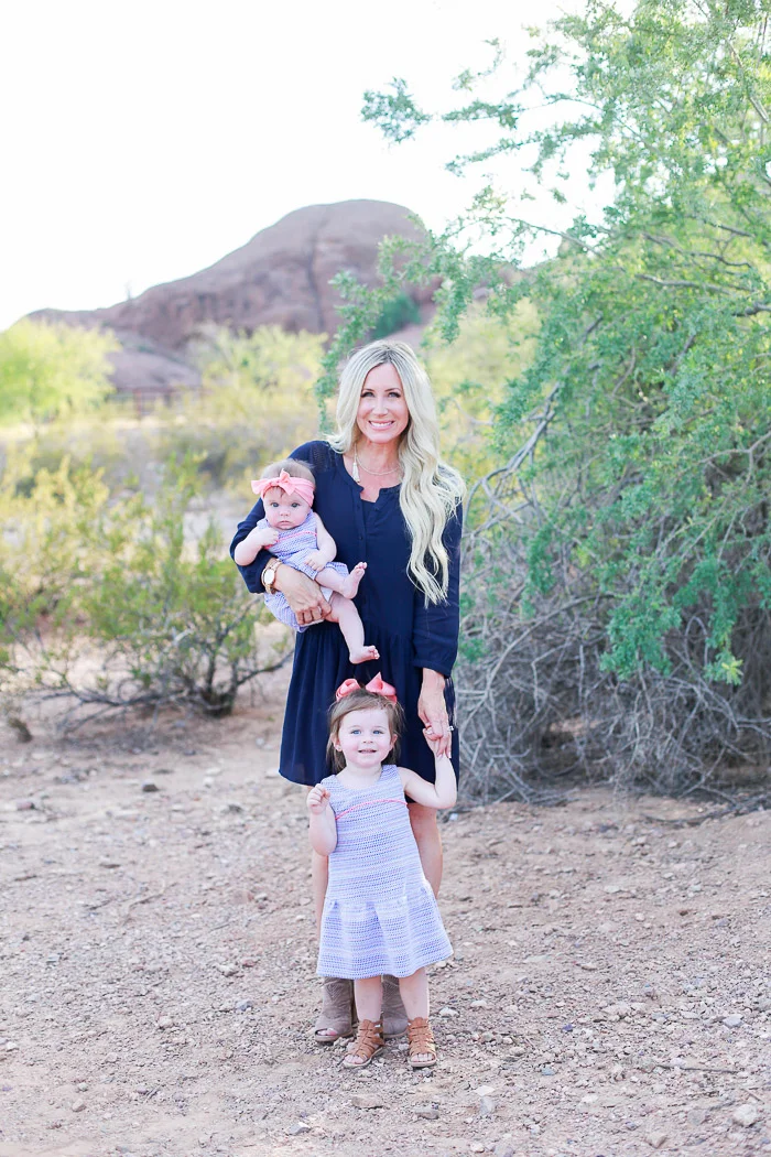 Live Love Blank Mother and Two Daughters Photos Matching Janie and Jack dresses