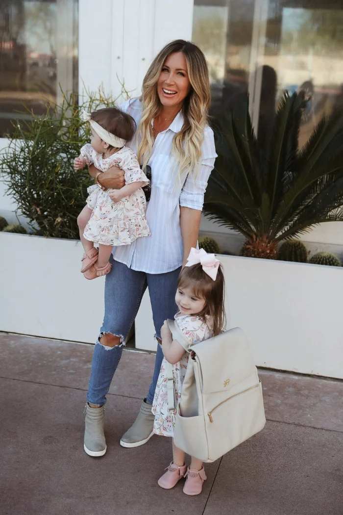 freshly picked navy diaper bag