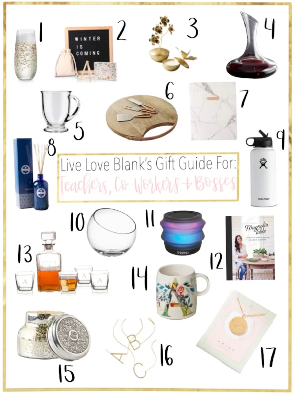 Gift Guide For Teachers/Co-Workers/Bosses...Holiday 2018