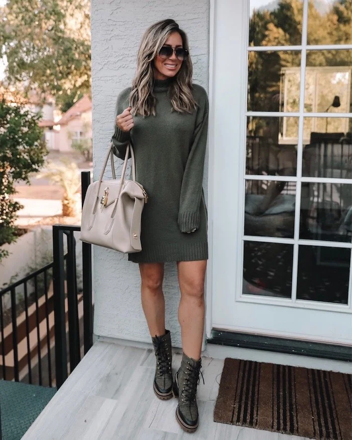 green emerald velvet dress Erin Sweater Dress main image 0