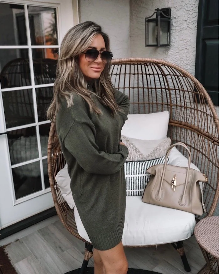 BP Sweater Dress styled by top AZ mom fashion blogger, Live Love Blank