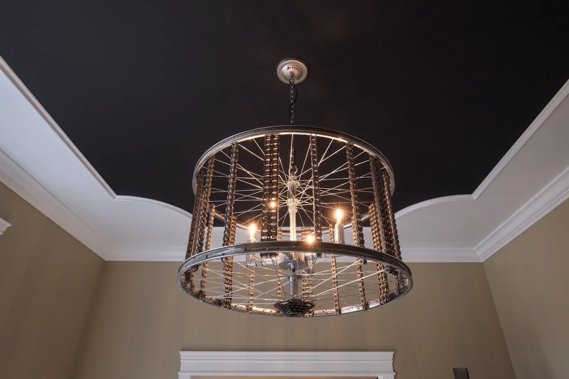 Bicycle Rim Chandelier