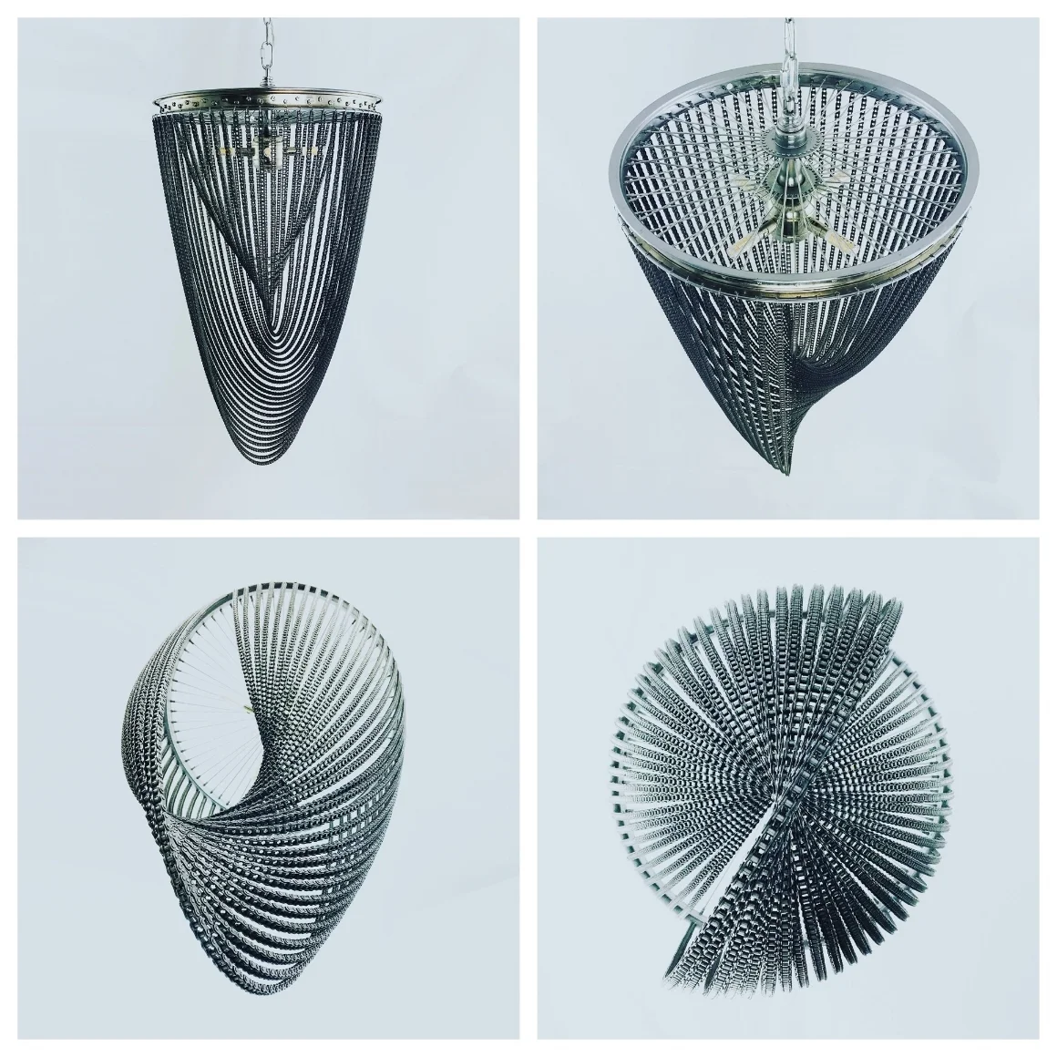 Industrial Spiral Chandelier