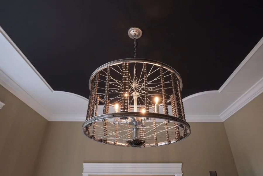 Bicycle Rim Chandelier