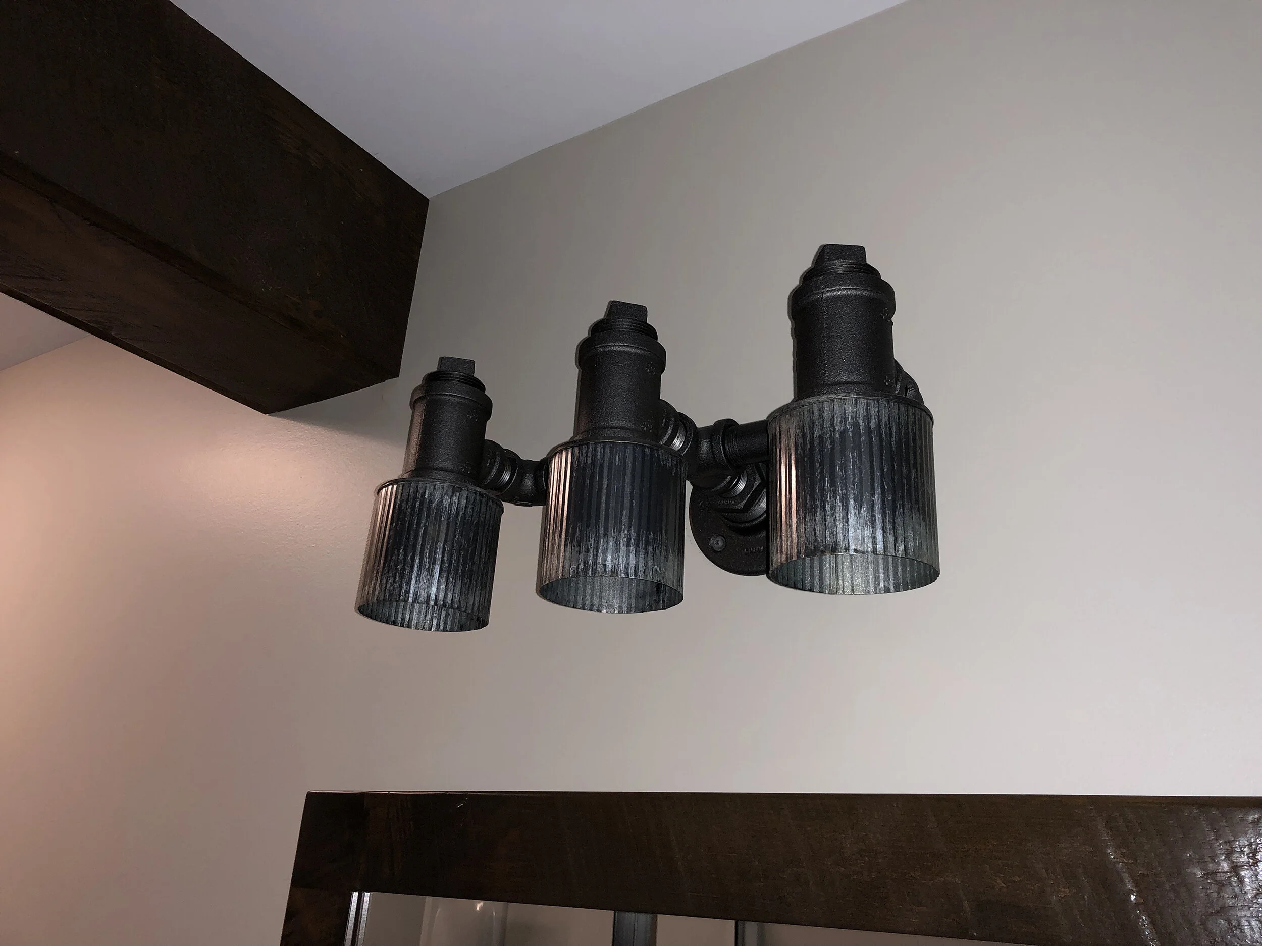 Iron Pipe Sconce I - Three Lights