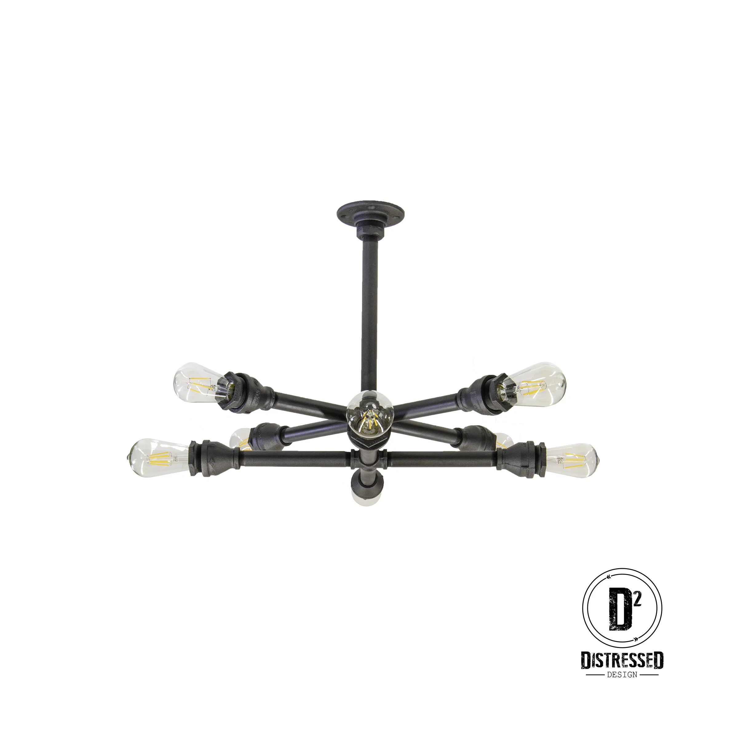 Iron Pipe Chandelier