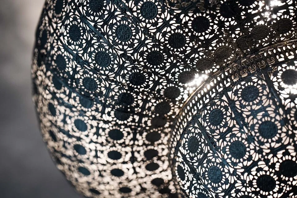 Moroccan Lantern Chandelier - Distressed Design.JPG