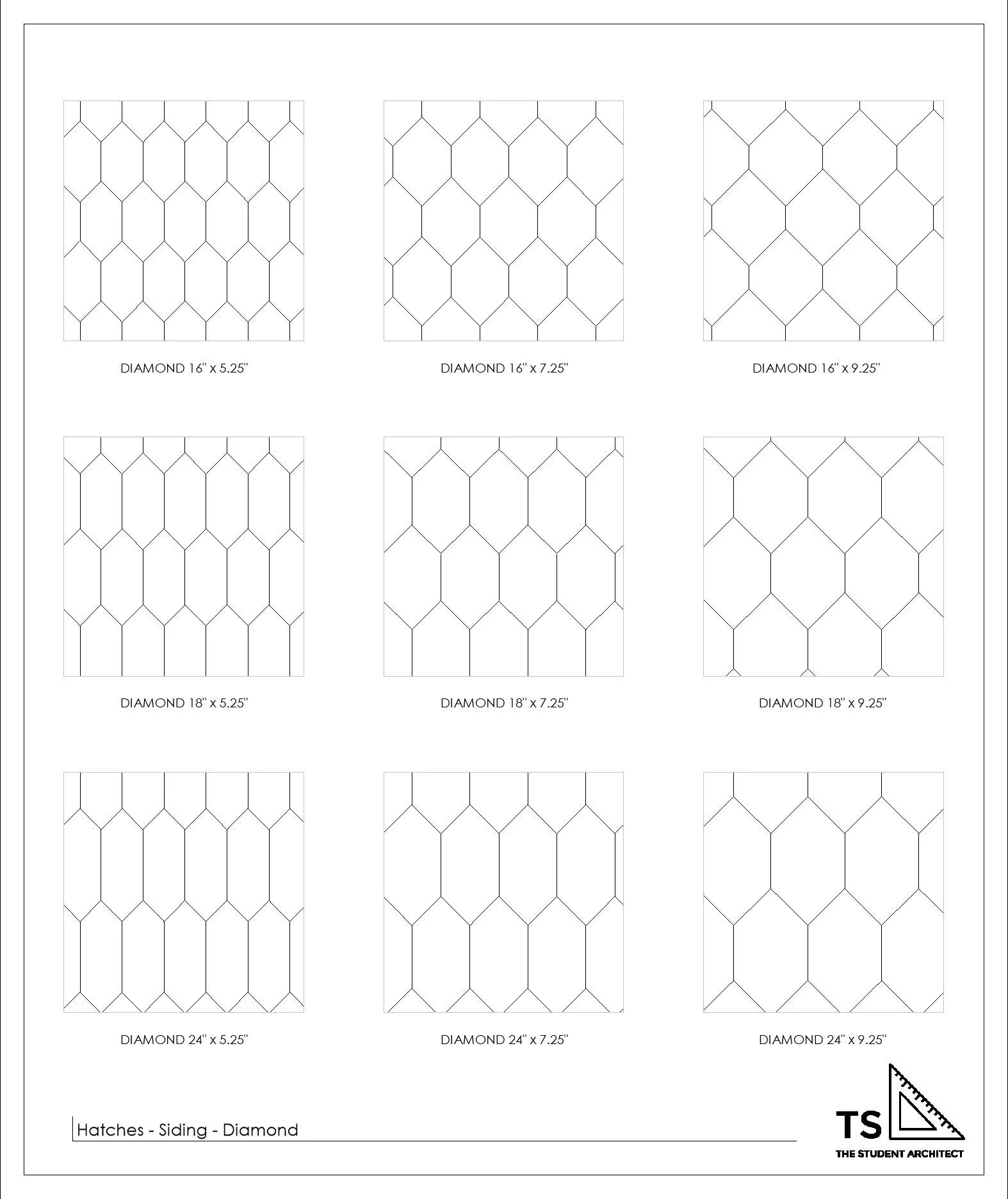 Hatch Patterns - Sheet - A1-23 - Siding - Diamond.jpg