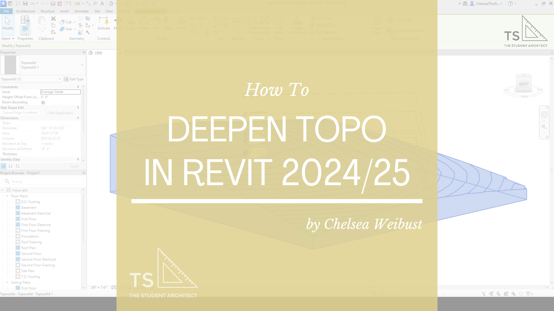 How to Change Topography Depth in Revit 2024 or Later — THE STUDENT ...