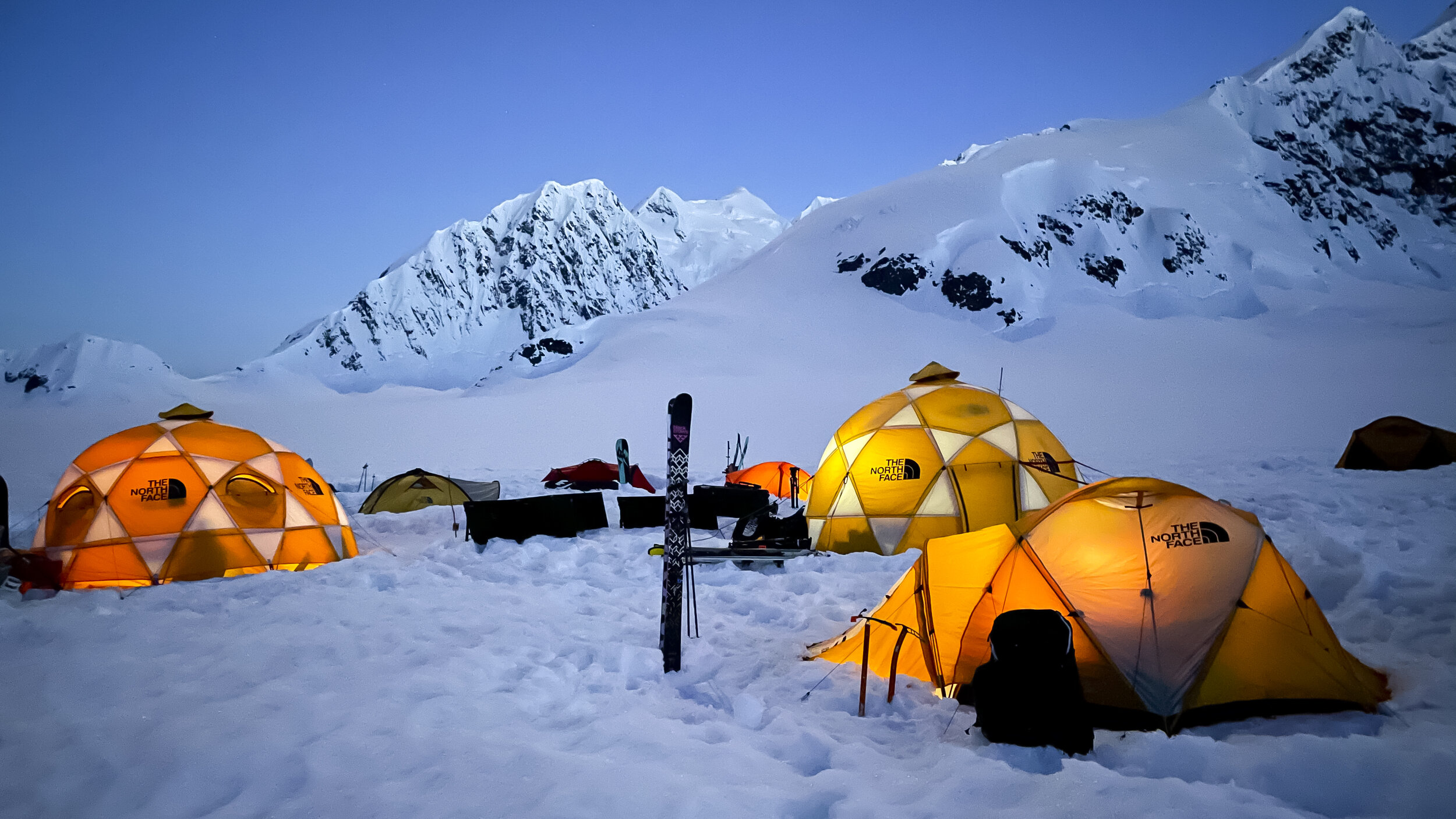 On location shooting in the Fairweather Range for HBO's: "Edge of the Earth". Fairweather Range, Alaska. April 2021