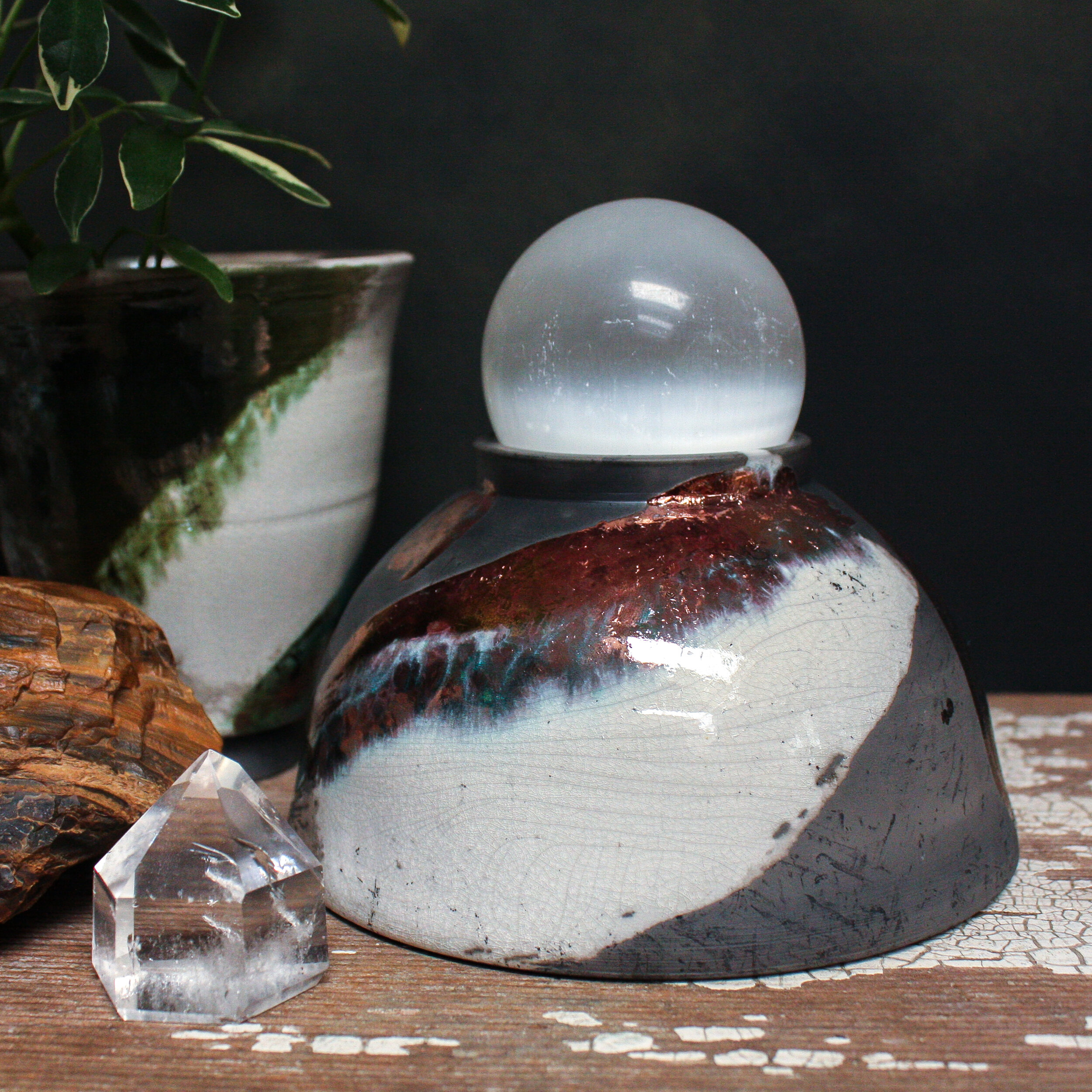 Raku Sphere Holder