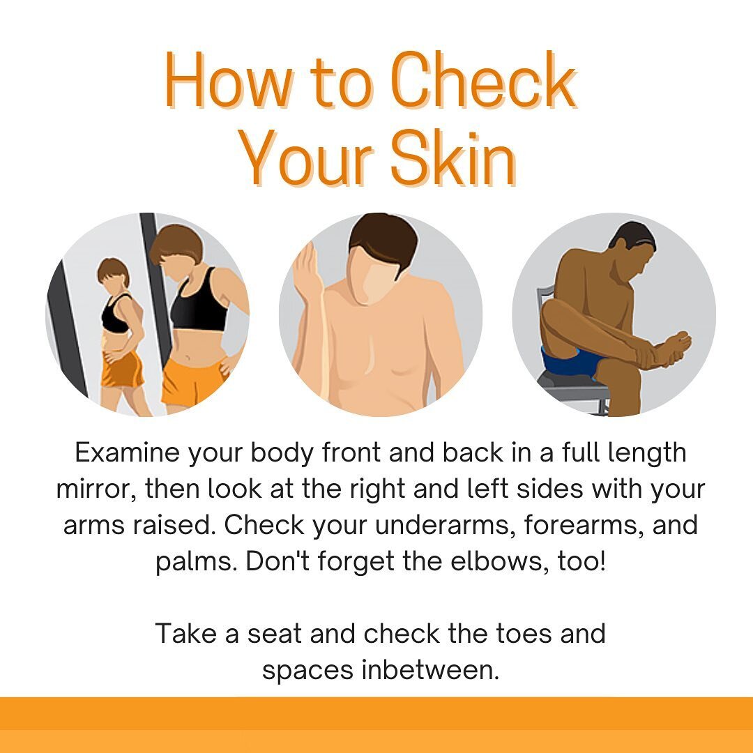 Follow these guidelines to check your skin for any changes. If you see something new, changing, or usual get it checked by a dermatologist. Visit https://find-a-derm.aad.org/