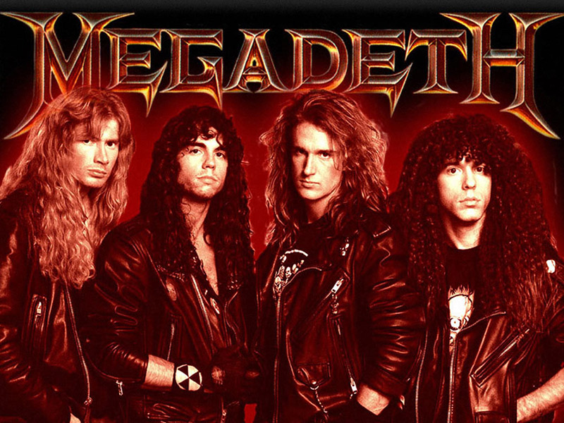  Marty with Megadeth in the 90s heyday. 