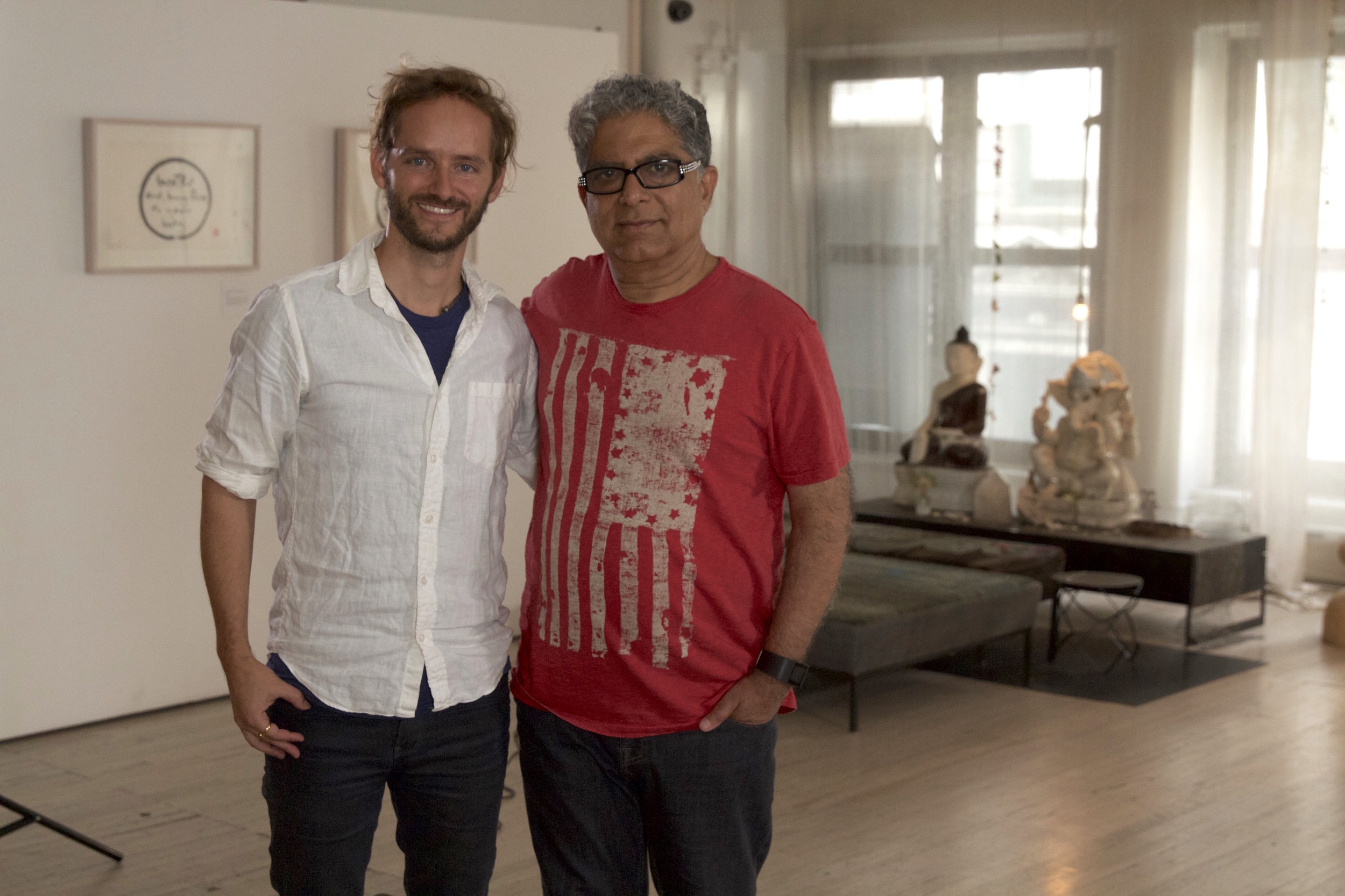  Deepak Chopra and Jeremy Frindel after interviewing Deepak for the film. 