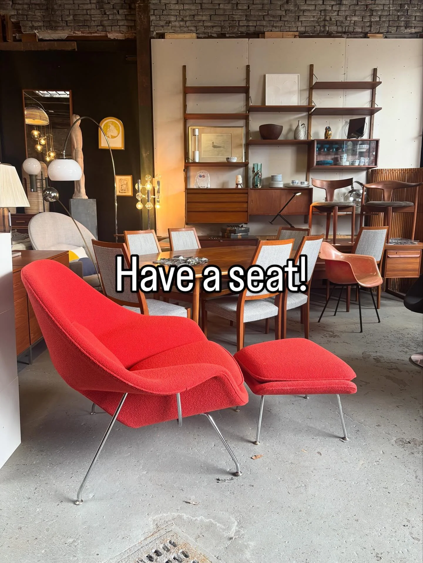 Have a seat!  Quite a few to choose from!  Open Saturday and Sunday 12-5
#modemodernephilly