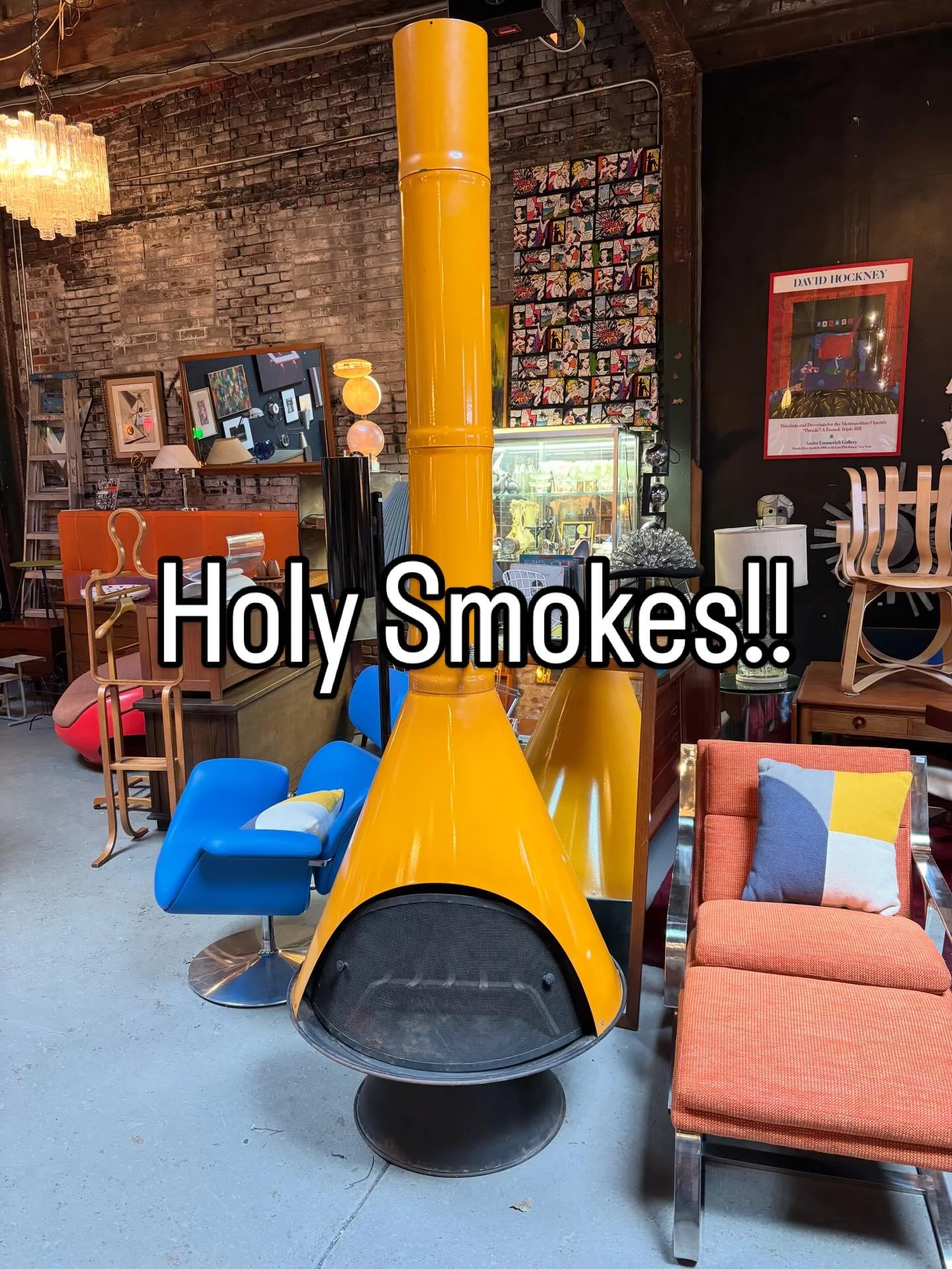 Let&rsquo;s get this guy fired up!  Open this weekend Saturday and Sunday 12-5
1517 N. Bailey Street Philadelphia 19121 #midcenturymodernfurniture #enamelfireplace #mcm #midcenturyfurniture #modemodernephilly