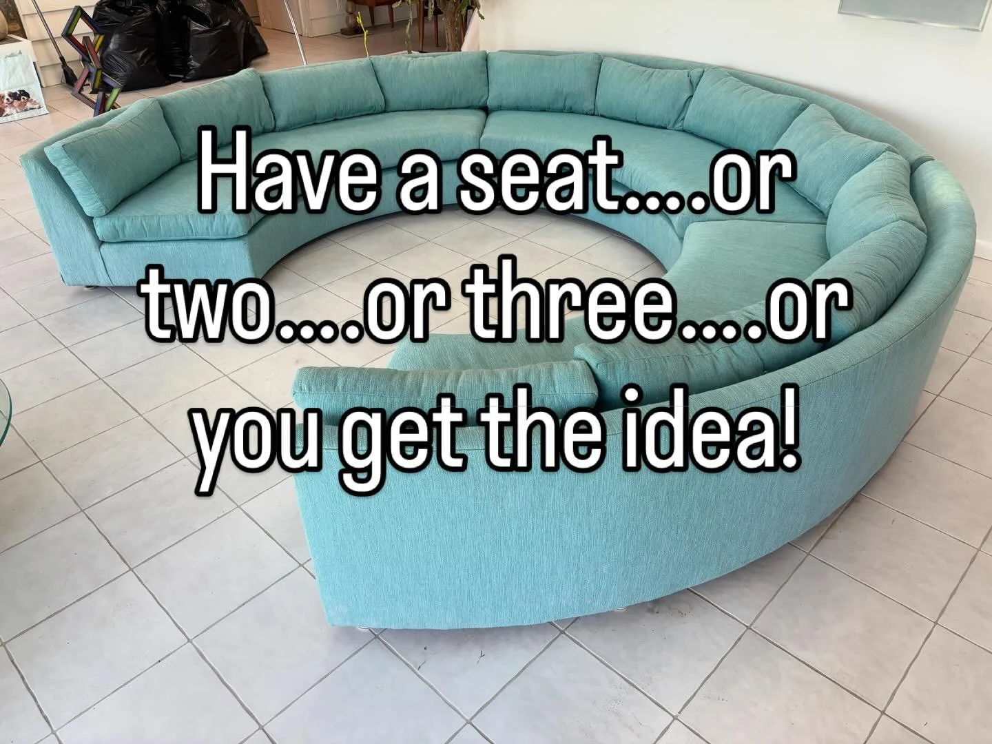 Milo Baughman Circular 3 section sofa! #milobaughmanforthayercogginsofa #milobaughman #midcenturyfurnitureforsale #midcentury #modemodernephilly