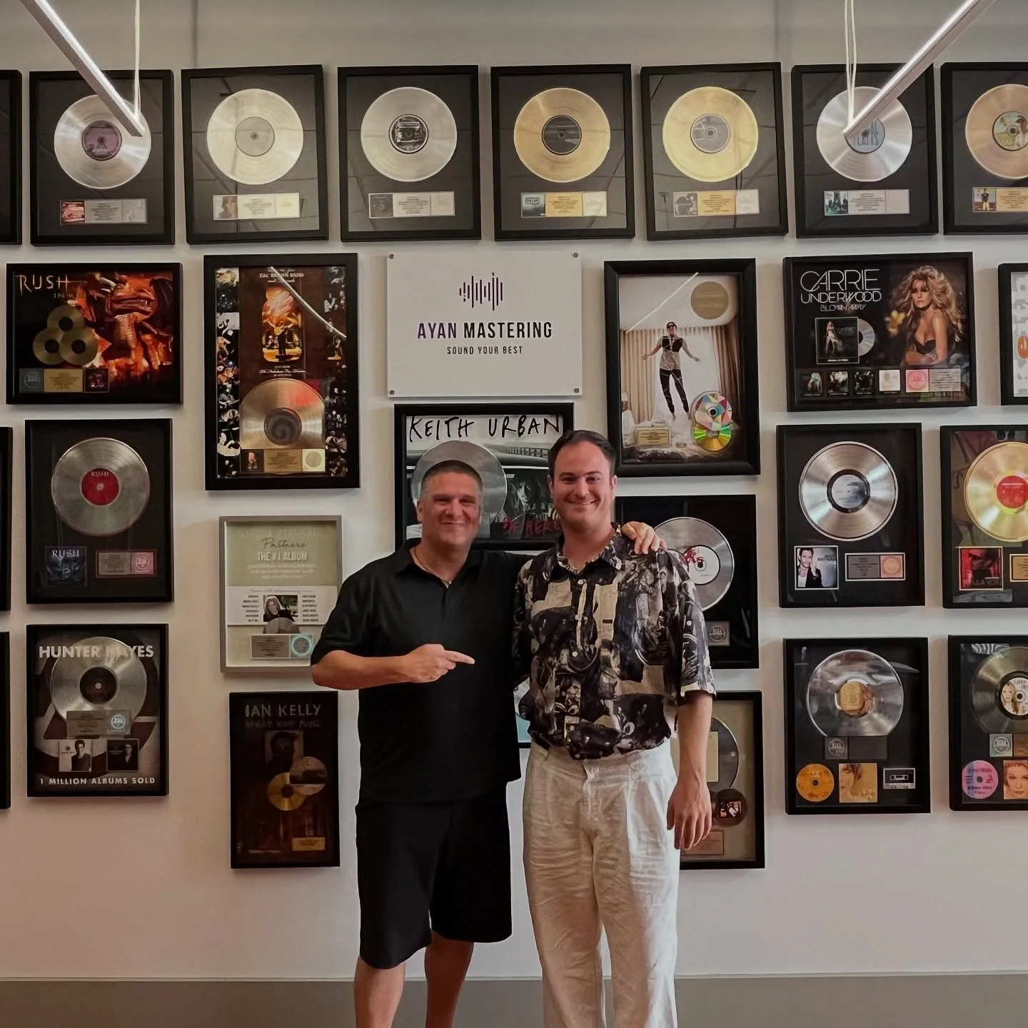 I recently had the honor & joy of visiting Grammy Award Winning Mastering Engineer @adamayan_master at his studio to have “grand revolve” mastered!  Thank you Adam, for helping us sound our best! It was such a gift to have you put the