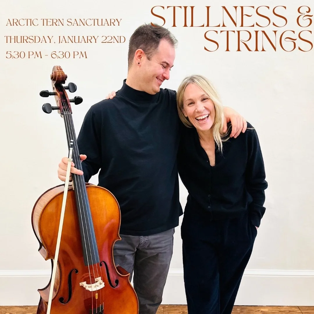 Consider this a mini-retreat for your nervous system. One full hour to step out of the chaos and into something slower, deeper, more nourishing.

Join friends and collaborators Meghan Hunter (yoga teacher) and Robin Lane (cellist and composer) for an