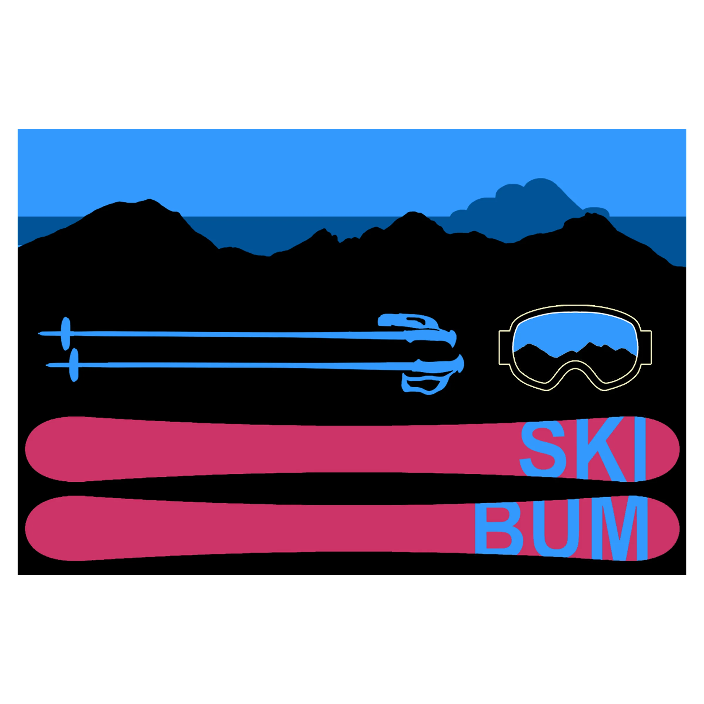 Ski Bum Sticker