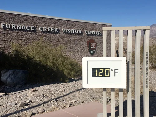 Le temperature estreme in agosto nella Death Valley