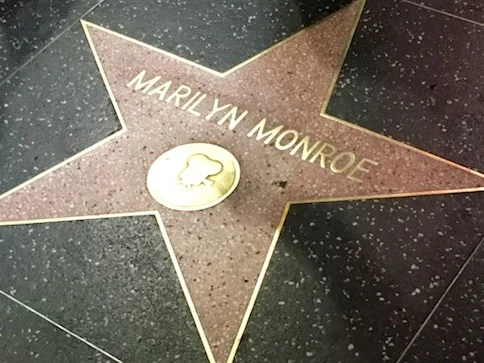Walk of Fame Hollywood con stelle famose