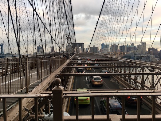 dettaglio del ponte di brooklyn a new york