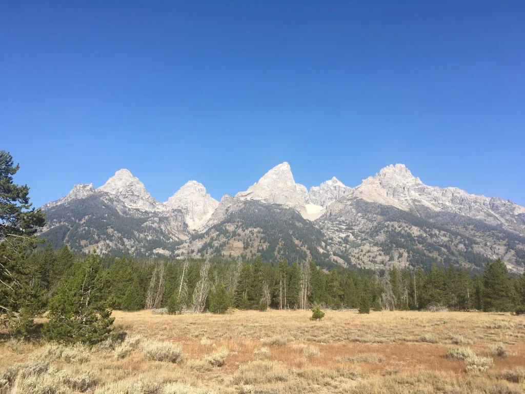 le cime montuose del grand teton national park
