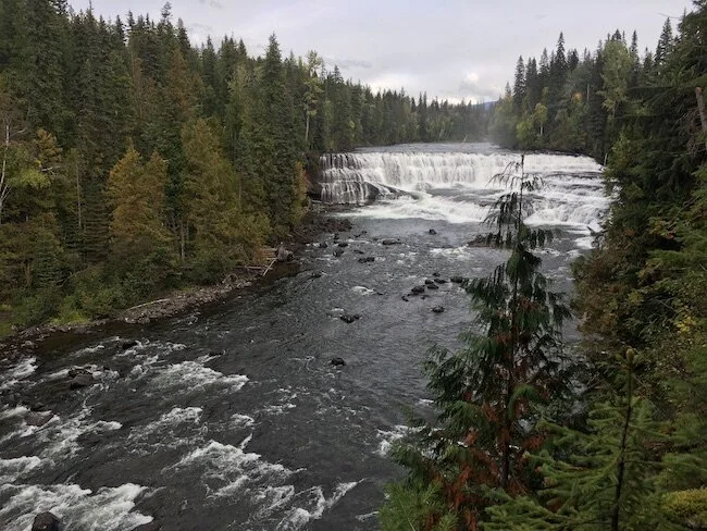 Cascate Dawsons Falls a Wells Gray Provincial Park in Canada occidentale