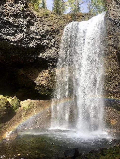 Cascate moul Falls a Wells Gray Provincial Park in Canada occidentale