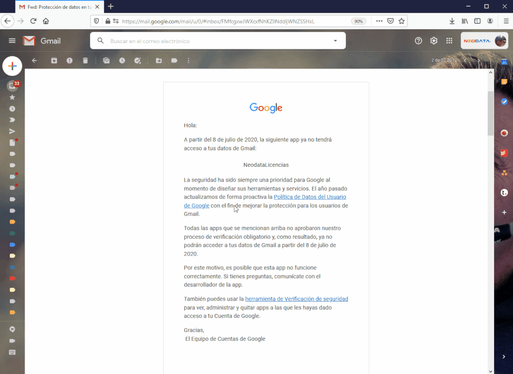 QUÉ HACER SI RECIBISTE EL CORREO PROTEGER LOS DATOS DE TU CUENTA DE ...