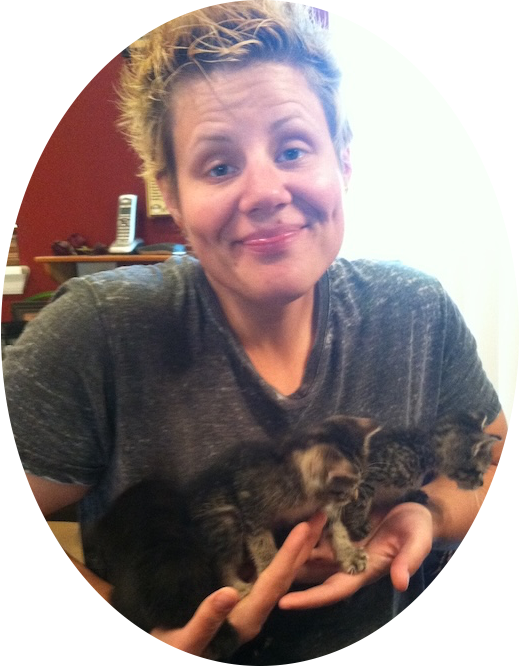 Denver Pro Pet Sitter Erica T. caring for and holding kittens
