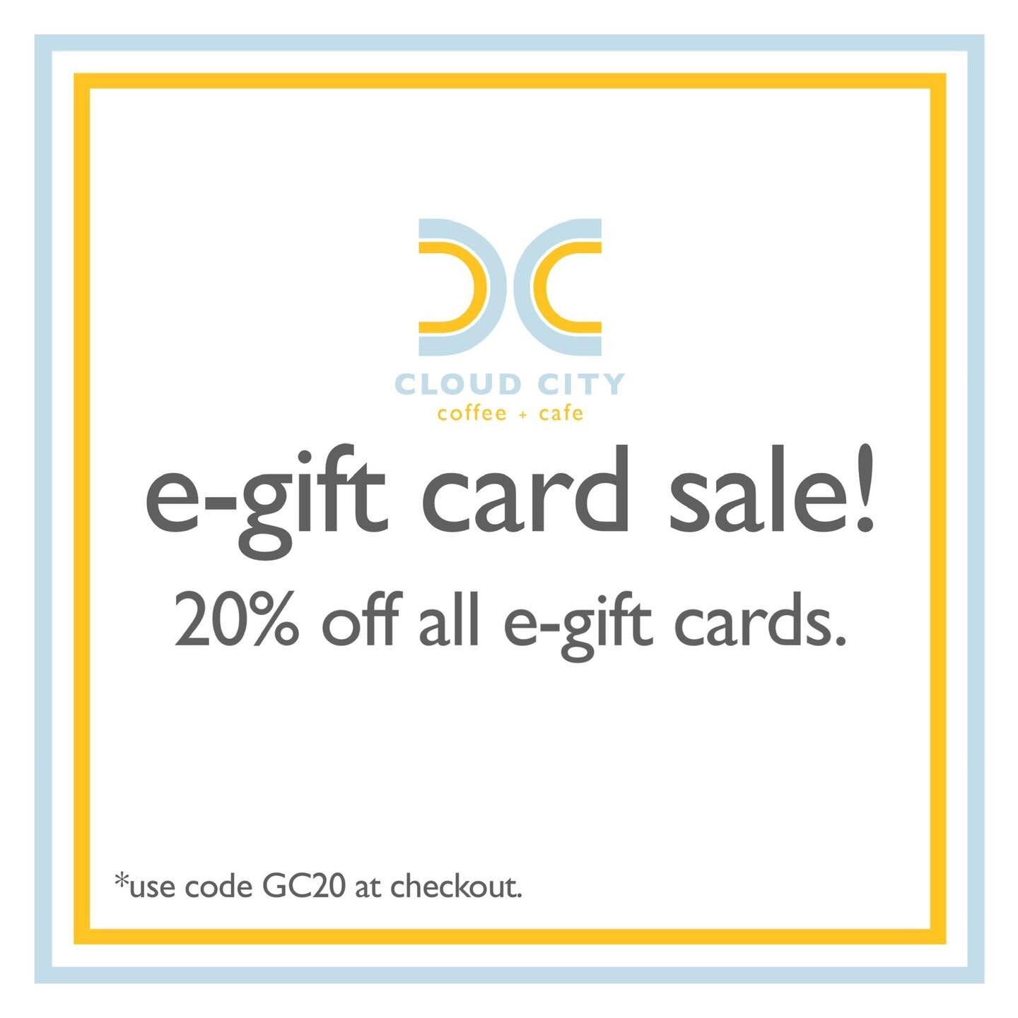 We&rsquo;re doing a sale on e-gift cards this weekend! 20% off all e-gift cards purchased with the code GC20 at checkout until Sunday 😘

#specialtycoffee #allcoffeeislocal #seattle #shestheroaster #womanownedbusiness #mapleleaf