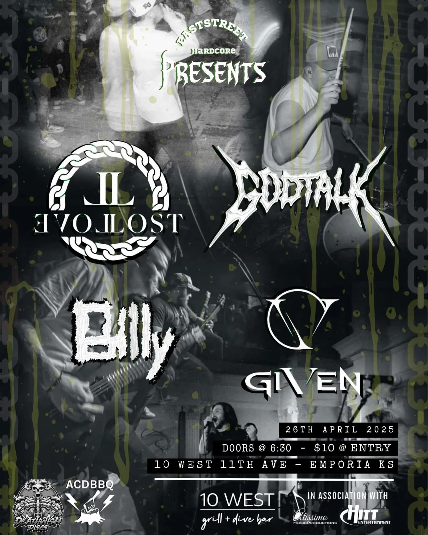 EastStreet Hardcore Presents: LoveLost, GodTalk, Billy and Given @ 10West