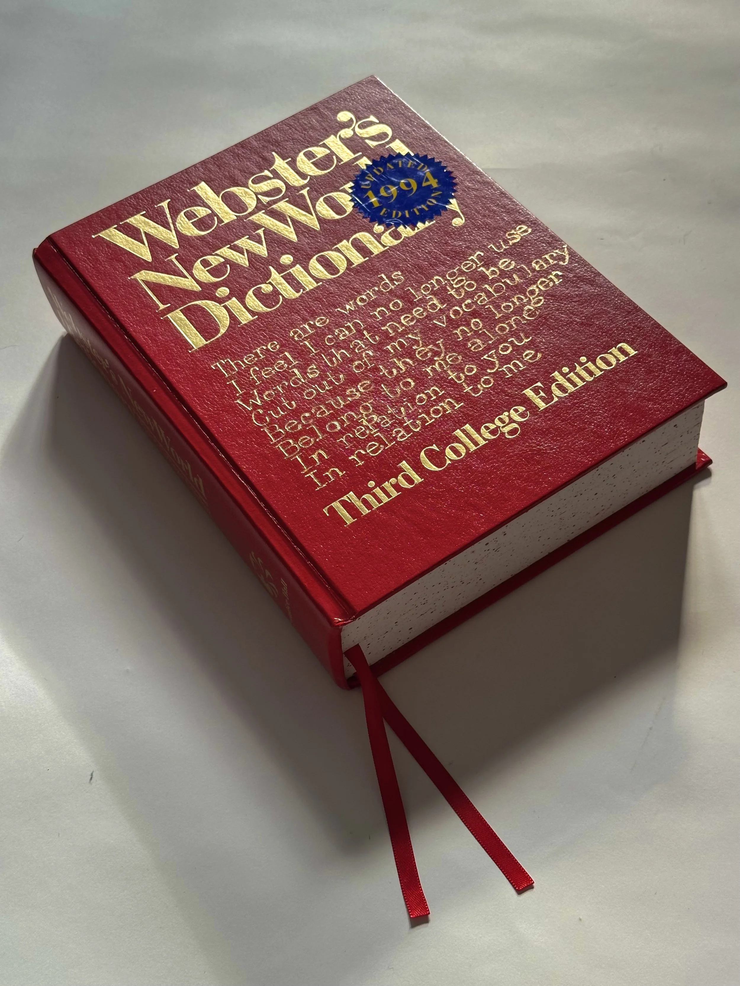 My Dictionary (in relation to you in relation to me)