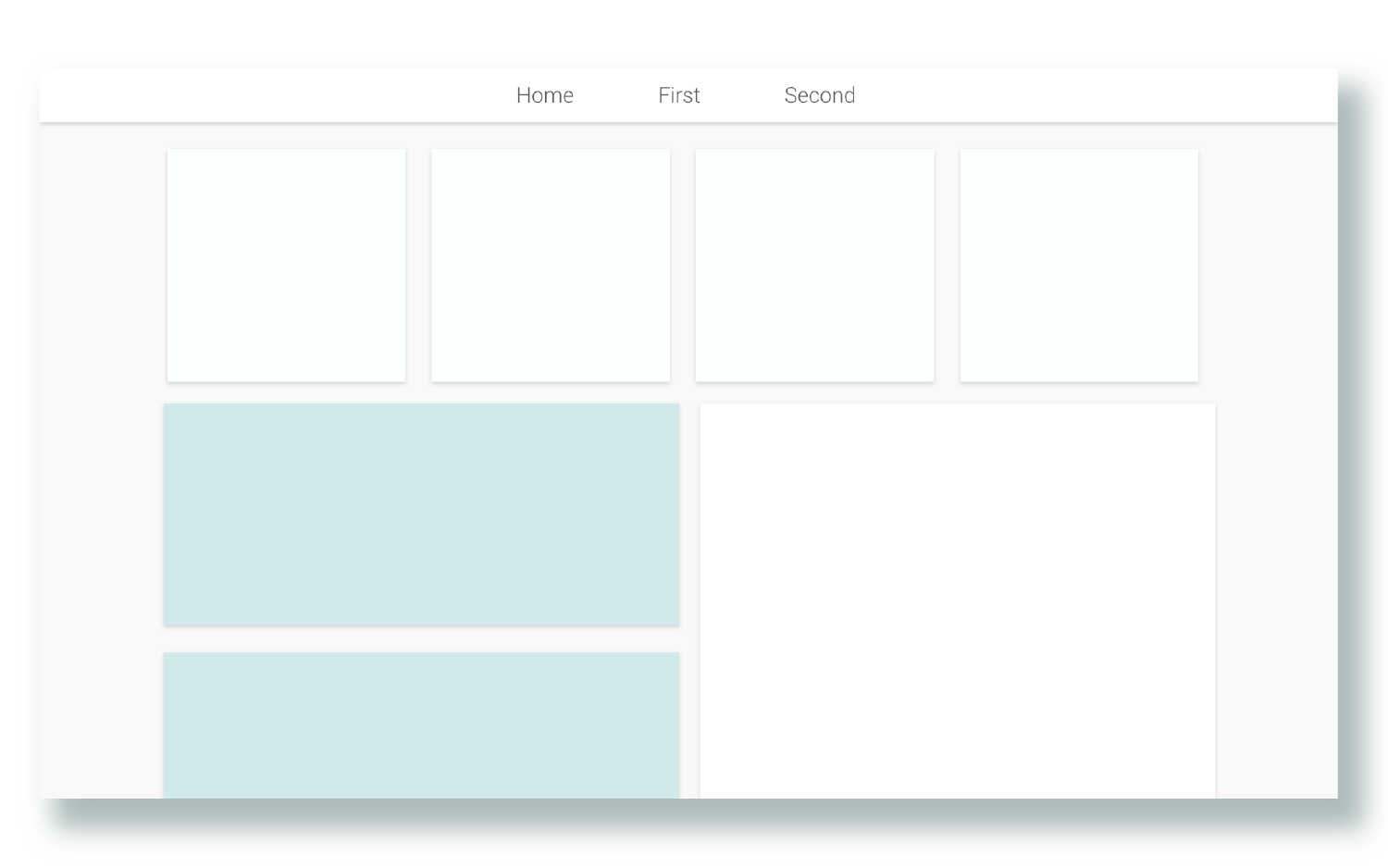 Dashboard Tiled landing page with a high level view of most important information.
