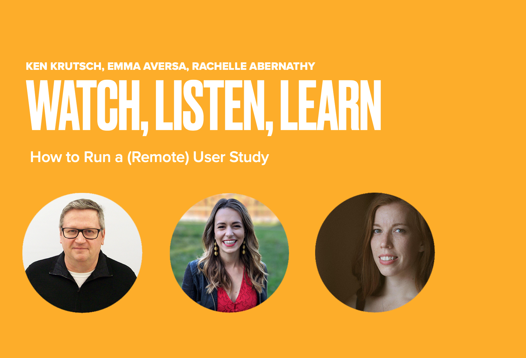 MDC 2020: Watch, Listen, Learn – How to Run a (Remote) User Study