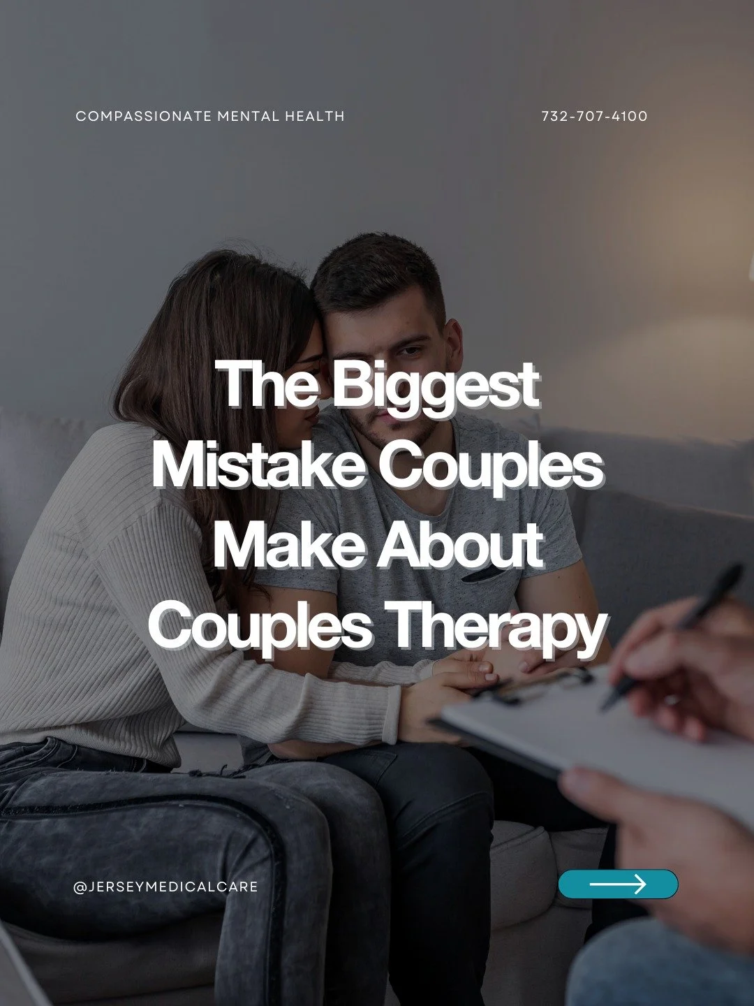 "We're not in crisis, but we keep having the same arguments. Is it too early for couples therapy?"
It's not too early, it's actually the perfect time.🏆

The biggest misconception about couples therapy is that it's only for relationships on