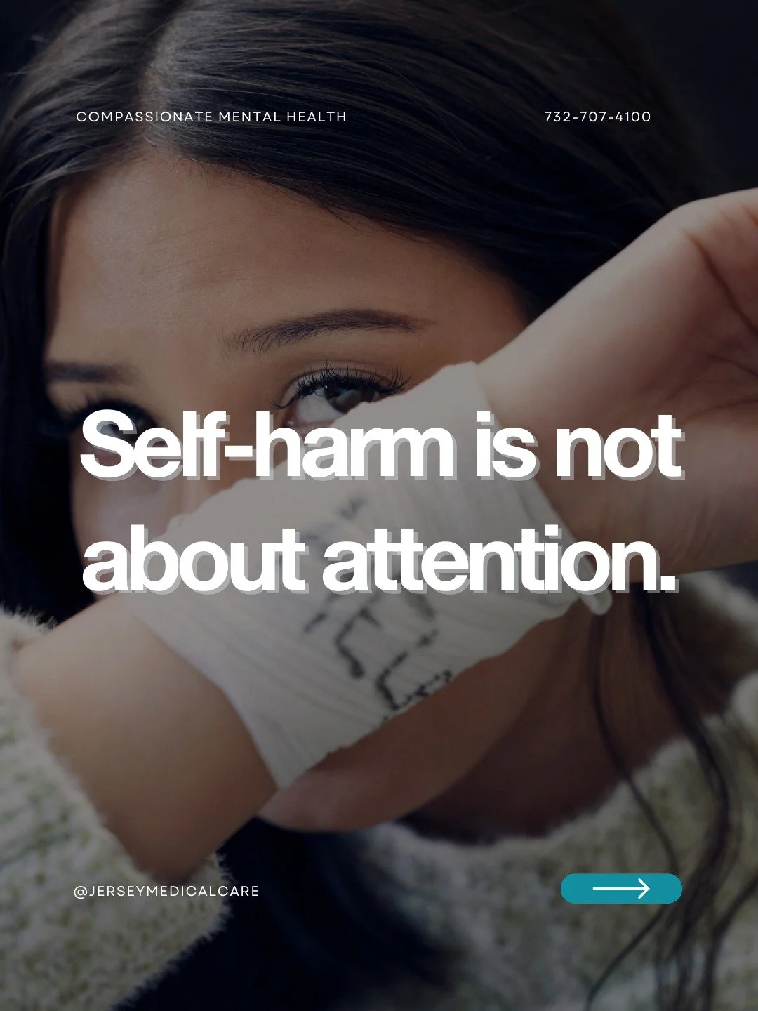 Self-harm is not about attention. It&rsquo;s often a coping response to overwhelming emotions, stress, or pain that feels unmanageable.

Compassion, understanding, and professional support can help people find safer ways to cope and feel less alone. 